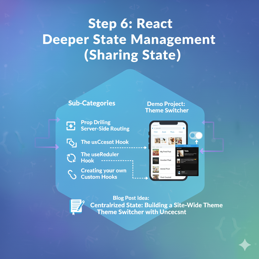 Step 6: “React’s Superpower: Solving Prop Drilling with the useContext Hook”